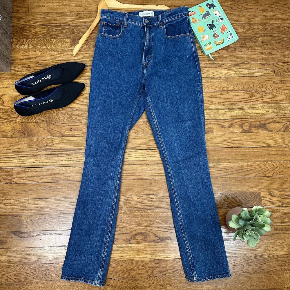 Abercrombie & Fitch The 90s Slim Straight Ultra High Rise Curve Love Jeans